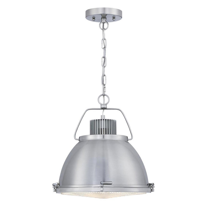 Westinghouse Danzig 1Lt Pendant, Brushed Nickel/Clear Prismatic Lens