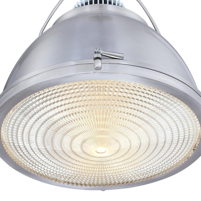Westinghouse Danzig 1Lt Pendant, Brushed Nickel/Clear Prismatic Lens