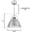 Westinghouse Danzig 1Lt Pendant, Brushed Nickel/Clear Prismatic Lens