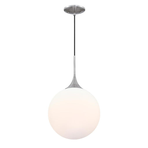 Westinghouse Moretti 1Lt Pendant, Brushed Nickel/Opal Frosted Glass - 6119500