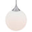 Westinghouse Moretti 1Lt Pendant, Brushed Nickel/Opal Frosted Glass