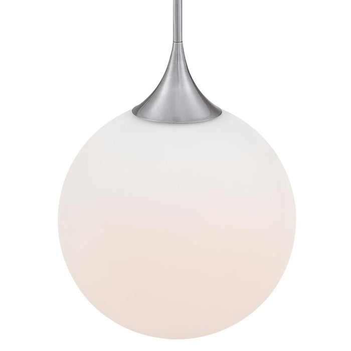 Westinghouse Moretti 1Lt Pendant, Brushed Nickel/Opal Frosted Glass