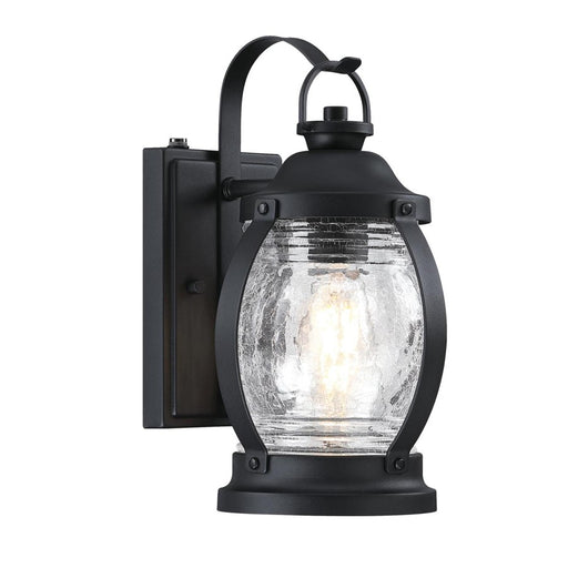 Westinghouse Canyon 1 Light Wall Light, Textured Black/Clear Crackle - 6120400