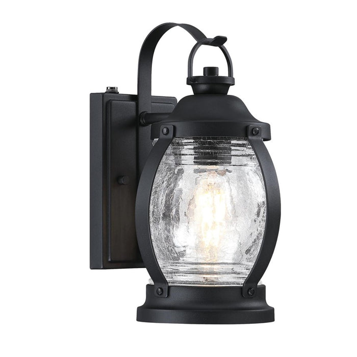 Westinghouse Canyon 1 Light Wall Light, Textured Black/Clear Crackle - 6120400