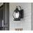 Westinghouse Canyon 1 Light Wall Light, Textured Black/Clear Crackle