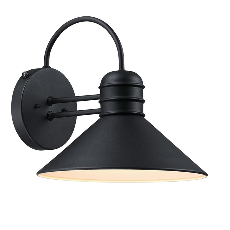 Westinghouse Watts Creek 11in 1-Light Outdoor Wall Lantern | Rustic Textured Black Metal Shade | Porch & Garage Entryway | Model 6120500
