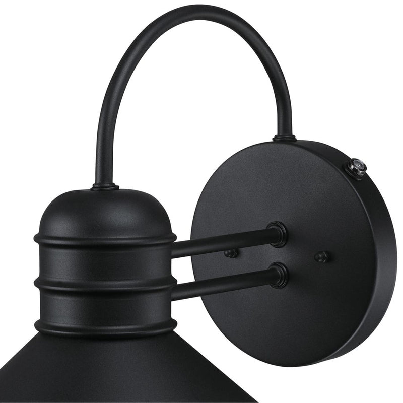 Westinghouse Watts Creek 11in 1-Light Outdoor Wall Lantern | Rustic Textured Black Metal Shade | Porch & Garage Entryway | Model 6120500