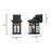 Westinghouse Burnham 1 Light Wall Light, Textured Black/Clear Seeded