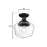 Westinghouse Scholar 1Lt SemiFlush, Textured Black/Clear Seeded Glass