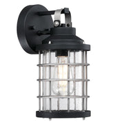 Westinghouse Villa Barone 1Lt Wall Light, Text Black/Ind Steel/Seeded - 6122200