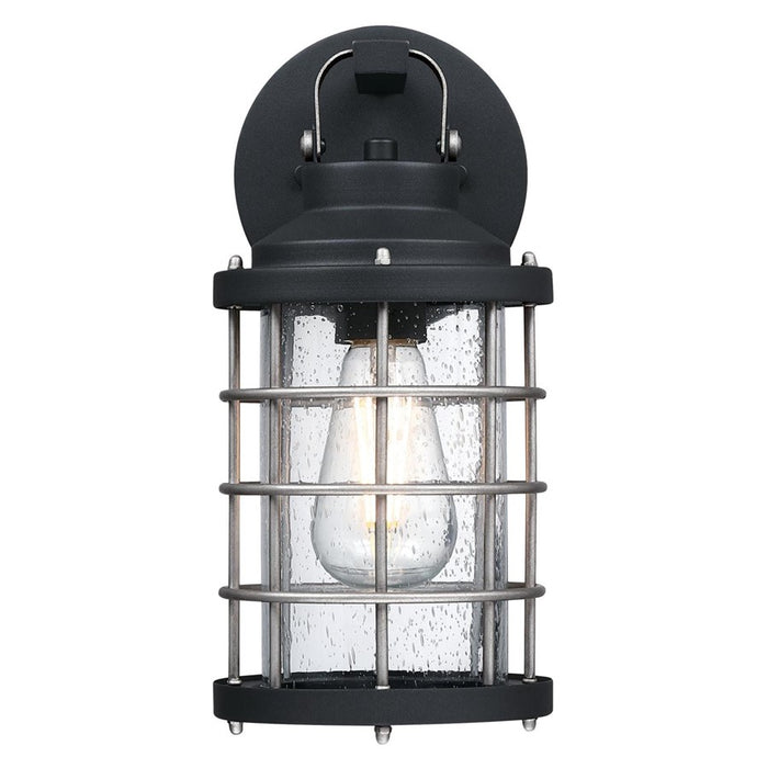 Westinghouse Villa Barone 1Lt Wall Light, Text Black/Ind Steel/Seeded