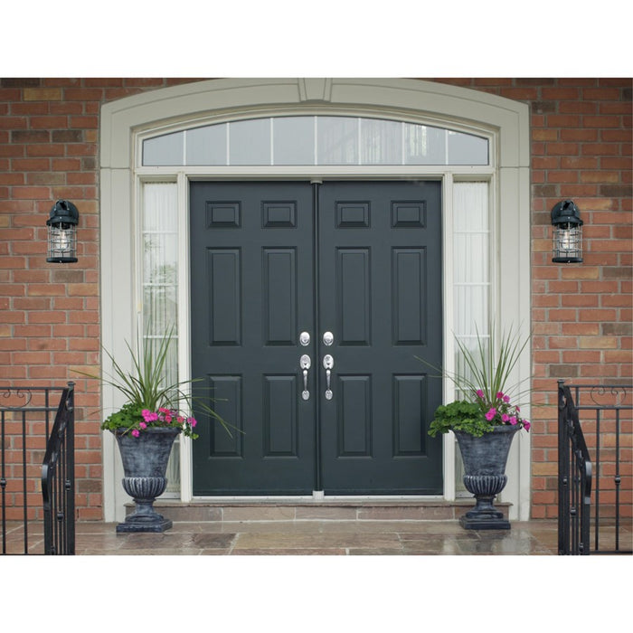 Westinghouse Villa Barone 1Lt Wall Light, Text Black/Ind Steel/Seeded