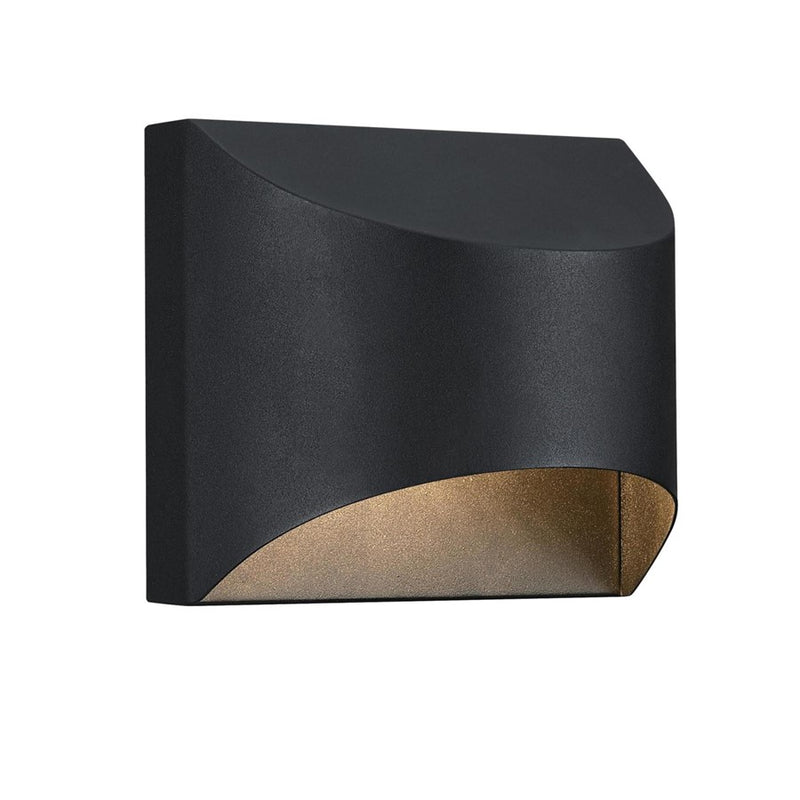 Westinghouse Nardella 6in 1-Light LED Outdoor Sconce | Transitional Textured Black | Entryway & Path | 6 x 4 x 5 in | Model 6122800