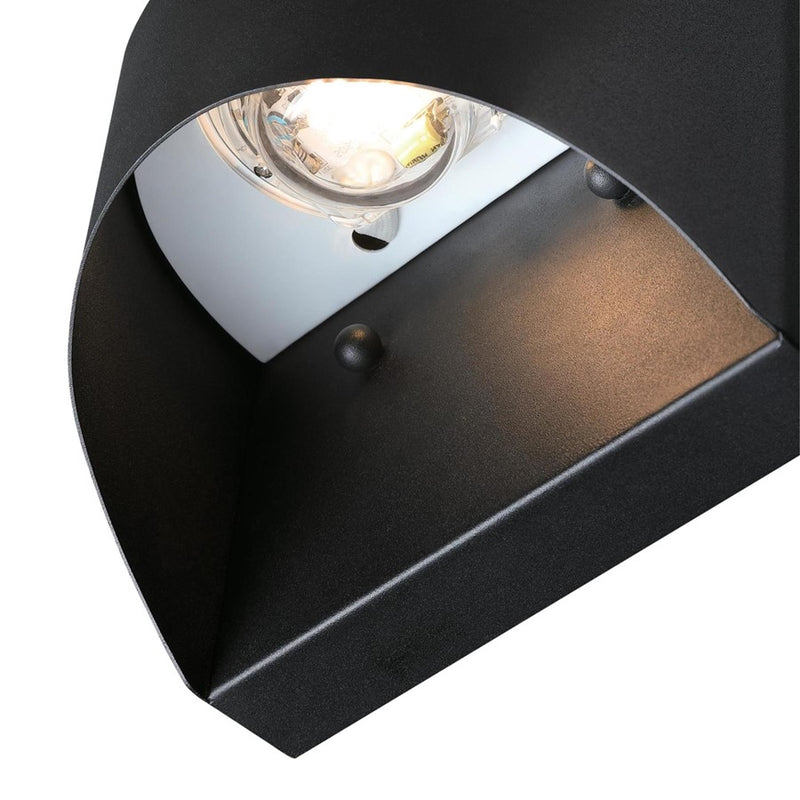 Westinghouse Nardella 6in 1-Light LED Outdoor Sconce | Transitional Textured Black | Entryway & Path | 6 x 4 x 5 in | Model 6122800