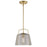 Westinghouse Hallein 1 Light Pendant, Champagne Brass/Smoke Grey Glass - 6125100