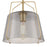 Westinghouse Hallein 1 Light Pendant, Champagne Brass/Smoke Grey Glass