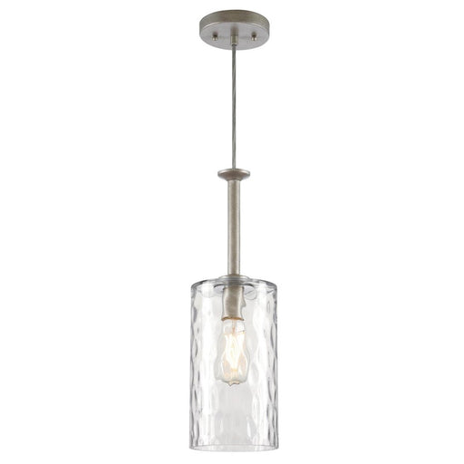 Westinghouse Hernando 1Lt Pendant, Steel/Clear Hammered - 6125200