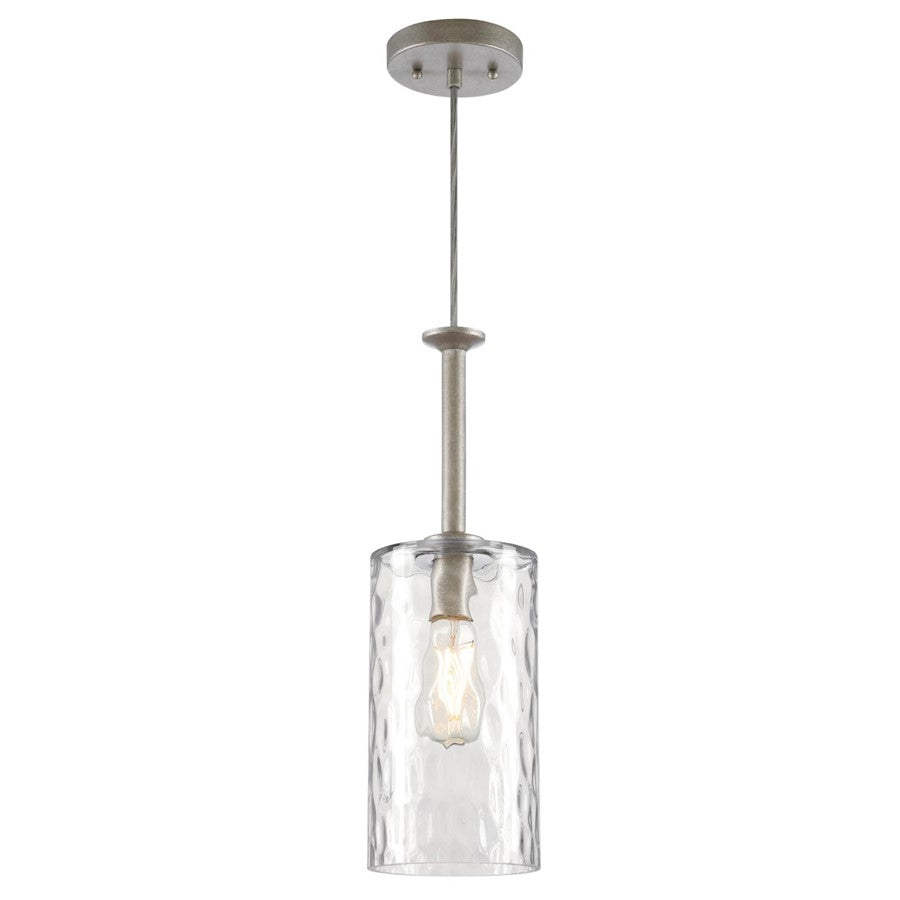 Westinghouse Hernando 1Lt Pendant, Steel/Clear Hammered - 6125200