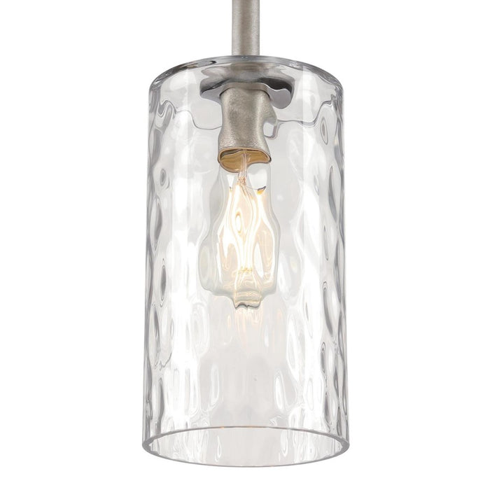 Westinghouse Hernando 1Lt Pendant, Steel/Clear Hammered