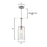 Westinghouse Hernando 1Lt Pendant, Steel/Clear Hammered