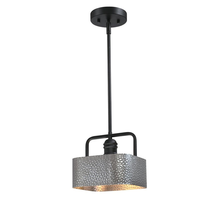 Westinghouse Bexar 1 Light Pendant, Matte Black W/Dark Pew/Metal Shade - 6125600