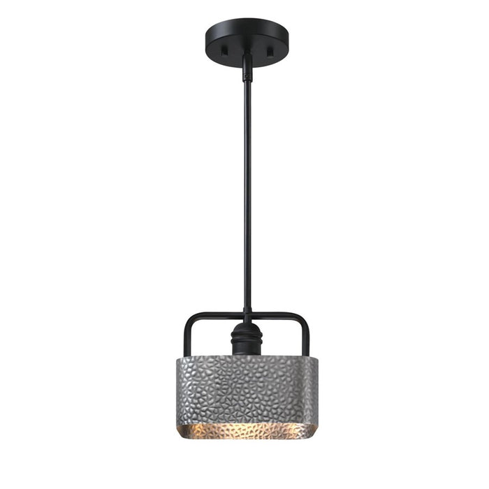 Westinghouse Bexar 1 Light Pendant, Matte Black W/Dark Pew/Metal Shade