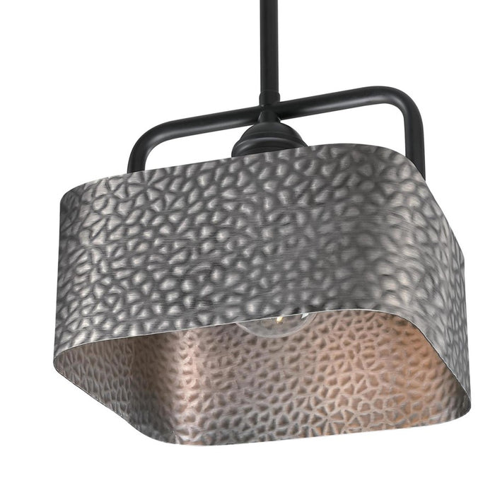 Westinghouse Bexar 1 Light Pendant, Matte Black W/Dark Pew/Metal Shade