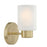Westinghouse Sylvestre 1 Light Wall Light, Champagne Brass/Frosted - 6126400
