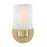 Westinghouse Sylvestre 1 Light Wall Light, Champagne Brass/Frosted
