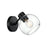 Westinghouse Hyson 1 Light Wall Light, Matte Black/Clear Glass - 6127800