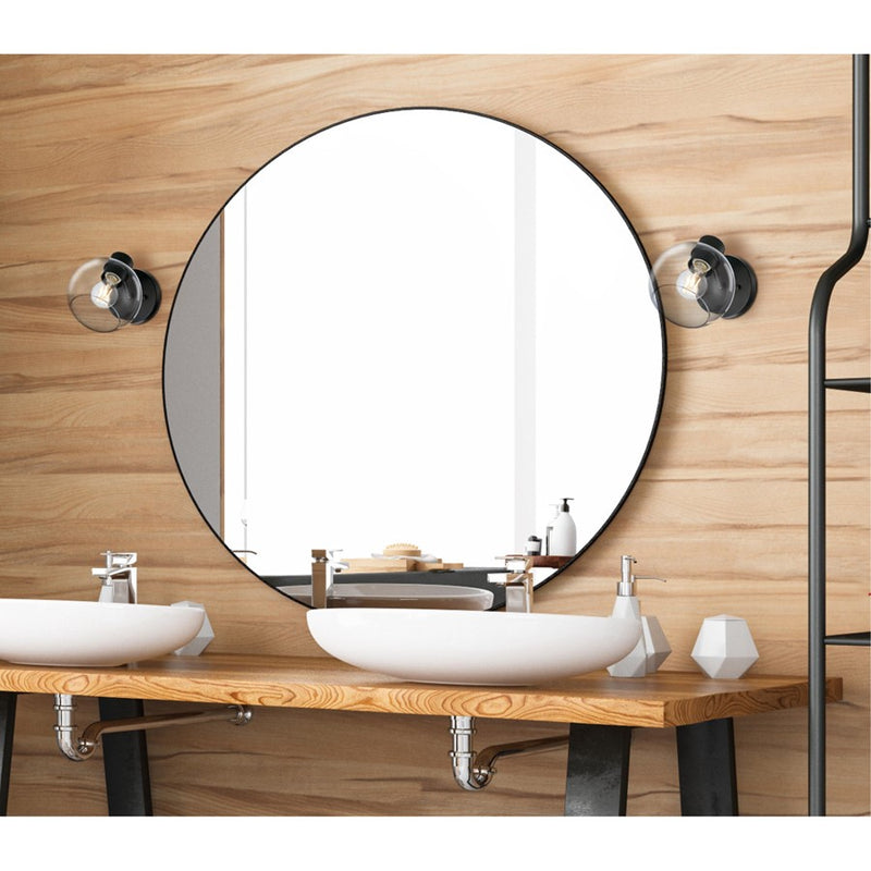 Westinghouse Hyson 1-Light Wall Sconce | Transitional Matte Black and Clear Glass | Bathroom & Hallway Accent | 7.25 in H | Model 6127800