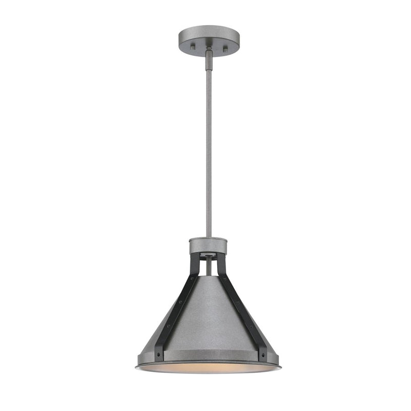 Westinghouse Pennsauken 1-Light Pendant | Vintage Industrial Steel with Iron Accents | Kitchen Island & Dining Room | 10.25 in H | Model 6128400