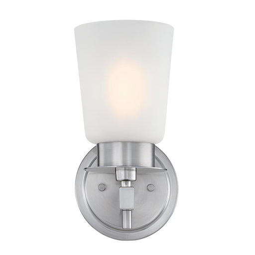 Westinghouse Reynaldo 1 Light Wall Light, Brushed Nickel/Frosted Glass