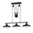 Westinghouse Iron Hill 3 Light Pendant, Matte Black/Metal Shades - 6129400