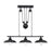 Westinghouse Iron Hill 3 Light Pendant, Matte Black/Metal Shades