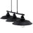 Westinghouse Iron Hill 3 Light Pendant, Matte Black/Metal Shades