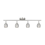 Westinghouse Borgata 4 Light Flush, Brushed Nickel/Metal Shades - 6129500