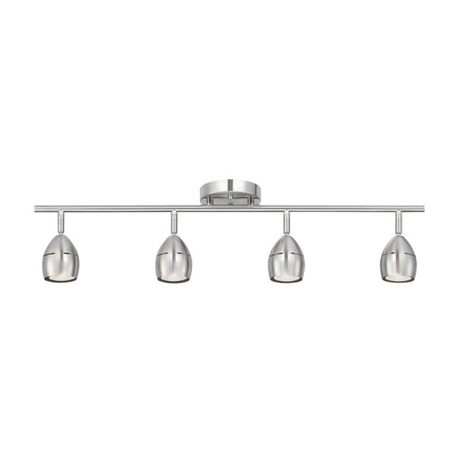 Westinghouse Borgata 4 Light Flush, Brushed Nickel/Metal Shades - 6129500