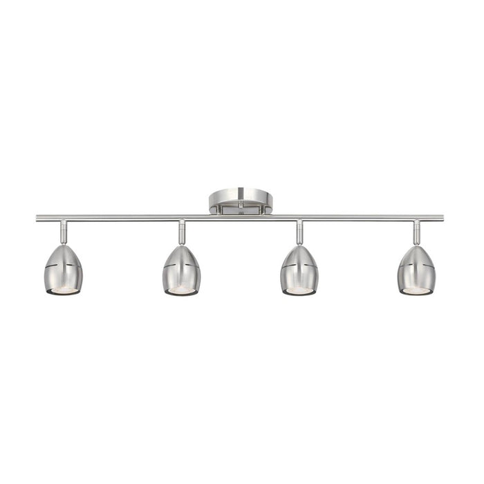 Westinghouse Borgata 4 Light Flush, Brushed Nickel/Metal Shades - 6129500