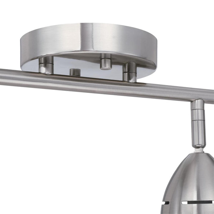 Westinghouse Borgata 4 Light Flush, Brushed Nickel/Metal Shades