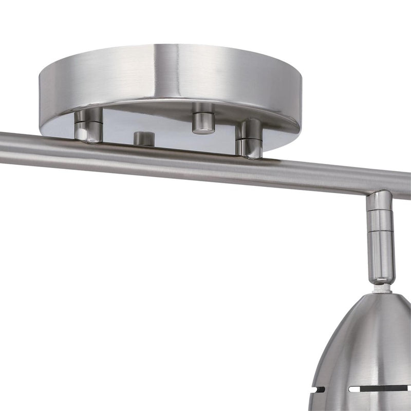Westinghouse Borgata 30in 4-Light Flush Mount Track Light | Contemporary Brushed Nickel | Kitchen & Living Room Task Light | Model 6129500