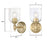 Westinghouse Basset 1 Light Wall Light, Champagne Brass/Clear Seeded