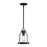 Westinghouse Cindy 1Lt Pendant, Matte Black/Antique Ash/Clear Seeded
