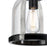 Westinghouse Cindy 1Lt Pendant, Matte Black/Antique Ash/Clear Seeded