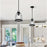 Westinghouse Cindy 1Lt Pendant, Matte Black/Antique Ash/Clear Seeded
