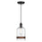 Westinghouse Tarrant 1 Light Pendant, Black-Bronze/Clear Seeded Glass