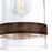 Westinghouse Tarrant 1 Light Pendant, Black-Bronze/Clear Seeded Glass