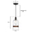 Westinghouse Tarrant 1 Light Pendant, Black-Bronze/Clear Seeded Glass