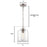 Westinghouse Judd 1 Light Pendant, Brushed Nickel/Clear Glass