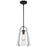 Westinghouse Kewadin 1 Light Pendant, Matte Black/Clear Glass - 6130100